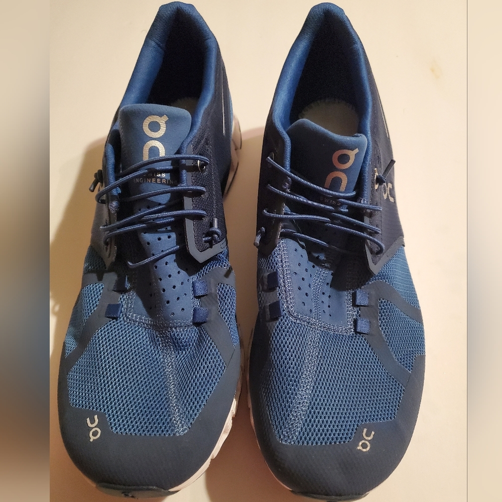 ON Running Mens Cloud Mesh Midnight Ocean Trainers 11.5
